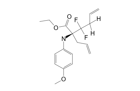 (+/-)-ETHYL-2-ALLYL-3,3-DIFLUORO-2-(4-METHOXYPHENYL)-AMINO-5-HEXENOATE