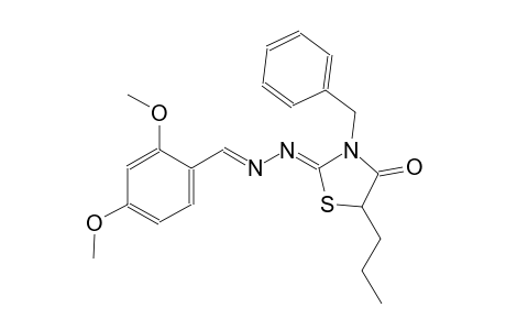 2,4-dimethoxybenzaldehyde [(2Z)-3-benzyl-4-oxo-5-propyl-1,3-thiazolidin-2-ylidene]hydrazone