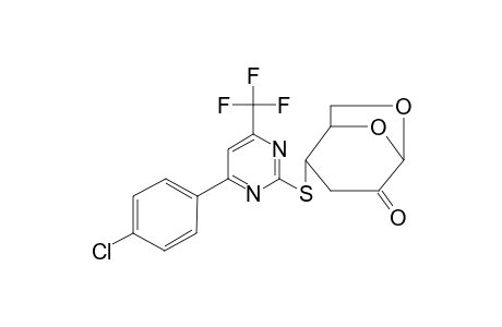 2-[[4-(4-chlorophenyl)-6-(trifluoromethyl)-2-pyrimidinyl]thio]-6,8-dioxabicyclo[3.2.1]octan-4-one