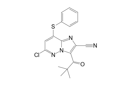 6-Chloro-8-(phenylthio)-3-pivaloylimidazo[1,2-b]pyridazine-2-carbonitrile