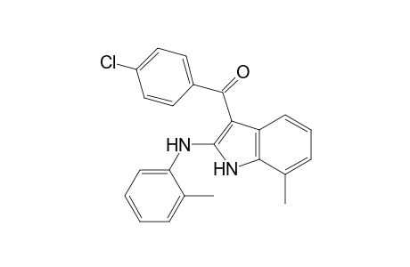 Methanone, (4-chlorophenyl)[7-methyl-2-[(2-methylphenyl)amino]-1H-indol-3-yl]-