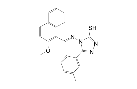 4-{[(E)-(2-methoxy-1-naphthyl)methylidene]amino}-5-(3-methylphenyl)-4H-1,2,4-triazole-3-thiol