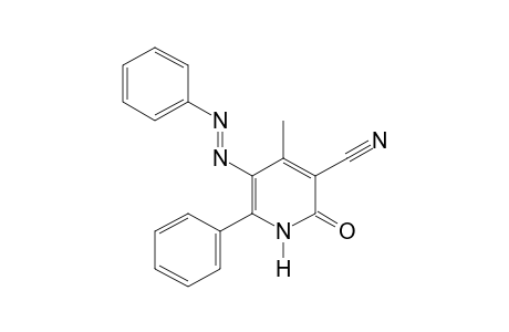 1,2-DIHYDRO-4-METHYL-2-OXO-6-PHENYL-5-(PHENYLAZO)NICOTINONITRILE