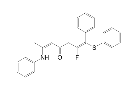 (Z)-2-Fluoro-1-phenyl-6-phenylamino-1-phenylthiohept-1,5-dien-4-one