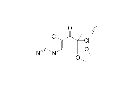 2,5-DICHLORO-3-(1-IMIDAZOLYL)-4,4-DIMETHOXY-5-ALLYL-2-CYCLOPENTENONE