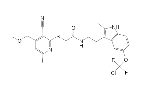 Acetamide, N-[2-[5-(chlorodifluoromethoxy)-2-methyl-1H-indol-3-yl]ethyl]-2-[[3-cyano-4-(methoxymethyl)-6-methyl-2-pyridinyl]thio]-