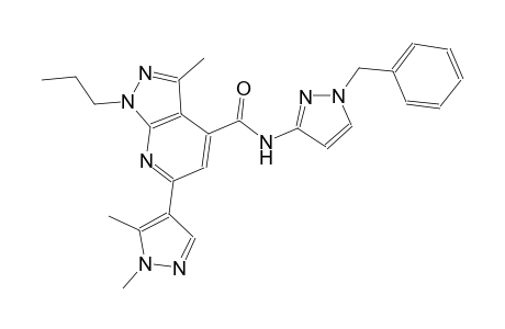 N-(1-benzyl-1H-pyrazol-3-yl)-6-(1,5-dimethyl-1H-pyrazol-4-yl)-3-methyl-1-propyl-1H-pyrazolo[3,4-b]pyridine-4-carboxamide