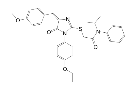 2-{[(4E)-1-(4-ethoxyphenyl)-4-(4-methoxybenzylidene)-5-oxo-4,5-dihydro-1H-imidazol-2-yl]sulfanyl}-N-isopropyl-N-phenylacetamide