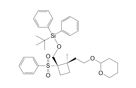 {(1S)-1-Benzenesulfonyl-2(R)-2-methyl-2-[2-(tetrahydropyran(2R/S)-2-yloxy)ethyl]cyclobutylmethoxy}tert-butyldiphenylsilane