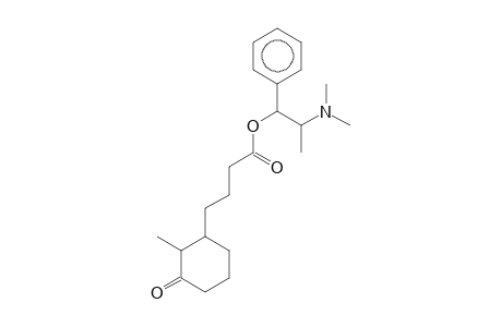 Butanoic acid, 4-(2-methylcyclohexanon-3-yl), (1-phenyl-2-dimethylamino)propyl ester