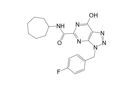 3H-[1,2,3]Triazolo[4,5-d]pyrimidine-5-carboxamide, N-cycloheptyl-3-[(4-fluorophenyl)methyl]-7-hydroxy-