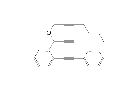 1-(1-(hept-2-ynyloxy)prop-2-ynyl)-2-(phenylethynyl)benzene
