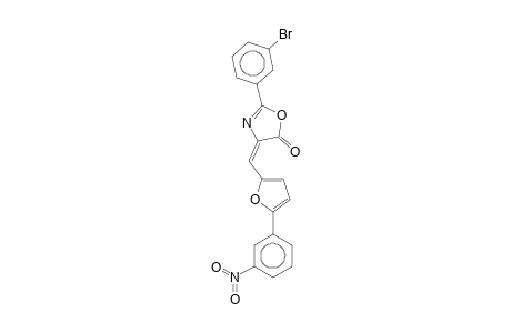 (4E)-2-(3-bromophenyl)-4-[[5-(3-nitrophenyl)-2-furanyl]methylidene]-5-oxazolone
