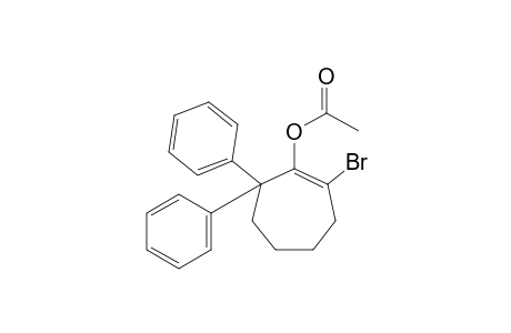 2-bromo-7,7-diphenyl-1-cyclohepten-1-ol, acetate