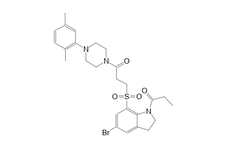 1H-indole, 5-bromo-7-[[3-[4-(2,5-dimethylphenyl)-1-piperazinyl]-3-oxopropyl]sulfonyl]-2,3-dihydro-1-(1-oxopropyl)-