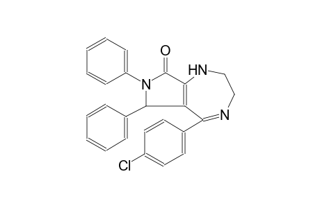 pyrrolo[3,4-e][1,4]diazepin-8(1H)-one, 5-(4-chlorophenyl)-2,3,6,7-tetrahydro-6,7-diphenyl-