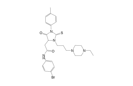 N-(4-bromophenyl)-2-[3-[3-(4-ethyl-1-piperazinyl)propyl]-1-(4-methylphenyl)-5-oxo-2-thioxo-4-imidazolidinyl]acetamide