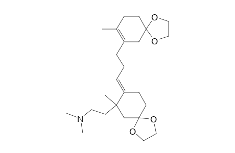 1,4-Dioxaspiro[4.5]decane-7-ethanamine, N,N,7-trimethyl-8-[3-(8-methyl-1,4-dioxaspiro[4.5]dec-7-en-7-yl)propylidene]-, (E)-(.+-.)-