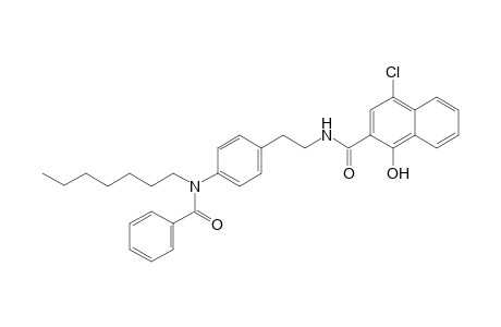 2-Naphthalenecarboxamide, N-[2-[4-(benzoylheptylamino)phenyl]ethyl]-4-chloro-1-hydroxy-