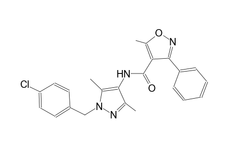 N-[1-(4-chlorobenzyl)-3,5-dimethyl-1H-pyrazol-4-yl]-5-methyl-3-phenyl-4-isoxazolecarboxamide