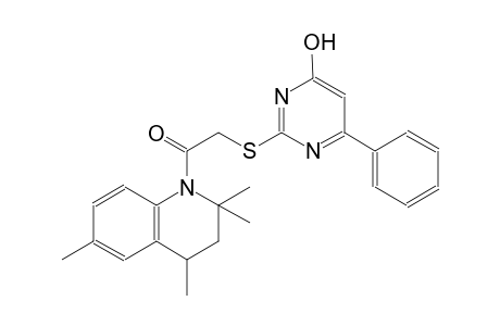 2-{[2-oxo-2-(2,2,4,6-tetramethyl-3,4-dihydro-1(2H)-quinolinyl)ethyl]sulfanyl}-6-phenyl-4-pyrimidinol
