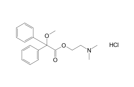 diphenylmethoxyacetic acid, 2-(dimethylamino)ethyl ester, hydrochloride