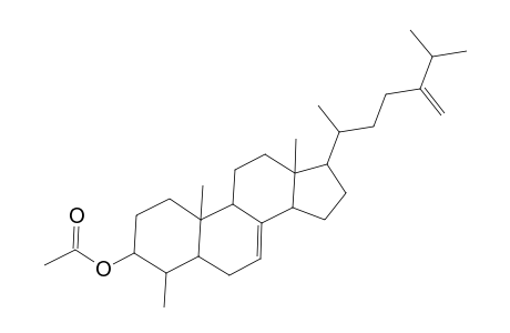 Ergosta-7,24(28)-dien-3-ol, 4-methyl-, acetate, (3.beta.,4.alpha.)-