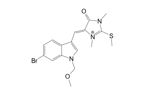 1,3-Dimethyl-2-methylthio-4-oxo-5-[[6-bromo-N'-(methoxymethyl)indol-3-yl]methylene]imidazolium salt