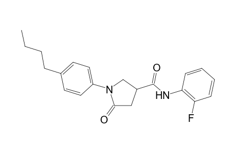 1-(4-Butylphenyl)-N-(2-fluorophenyl)-5-oxo-3-pyrrolidinecarboxamide