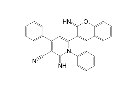 1,2-Dihydro-2-imino-6-(2-imino-2H-chromen-3-yl)-1,4-diphenylpyridine-3-carbonitrile