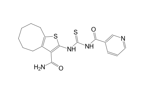 2-({[(3-pyridinylcarbonyl)amino]carbothioyl}amino)-4,5,6,7,8,9-hexahydrocycloocta[b]thiophene-3-carboxamide