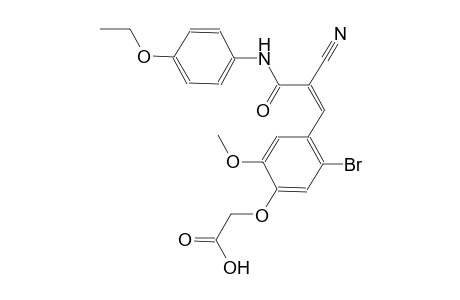 {5-bromo-4-[(1Z)-2-cyano-3-(4-ethoxyanilino)-3-oxo-1-propenyl]-2-methoxyphenoxy}acetic acid