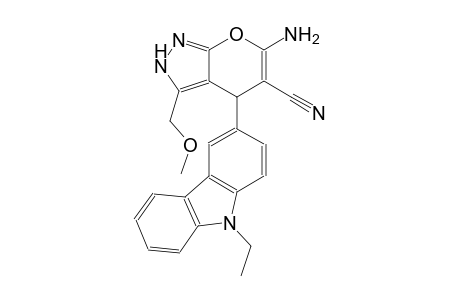 6-amino-4-(9-ethyl-9H-carbazol-3-yl)-3-(methoxymethyl)-2,4-dihydropyrano[2,3-c]pyrazole-5-carbonitrile