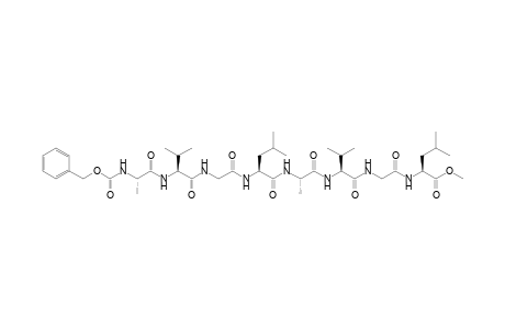 Leucine, N[N-[N-[N-[N[N-[N-(N-carboxy-l-alanyl)-l-valyl]glycyl]leucyl]-l-alanyl]-l-valyl]glycyl]-, N-benzyl methyl ester, l-