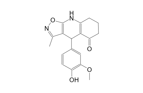 isoxazolo[5,4-b]quinolin-5(6H)-one, 4,7,8,9-tetrahydro-4-(4-hydroxy-3-methoxyphenyl)-3-methyl-