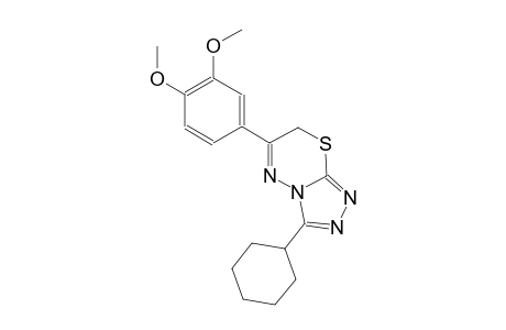 3-cyclohexyl-6-(3,4-dimethoxyphenyl)-7H-[1,2,4]triazolo[3,4-b][1,3,4]thiadiazine
