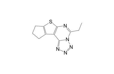 8H-cyclopenta[4,5]thieno[3,2-e]tetrazolo[1,5-c]pyrimidine, 5-ethyl-9,10-dihydro-