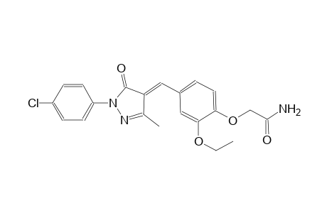 2-(4-{(E)-[1-(4-chlorophenyl)-3-methyl-5-oxo-1,5-dihydro-4H-pyrazol-4-ylidene]methyl}-2-ethoxyphenoxy)acetamide