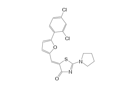 (5Z)-5-{[5-(2,4-dichlorophenyl)-2-furyl]methylene}-2-(1-pyrrolidinyl)-1,3-thiazol-4(5H)-one