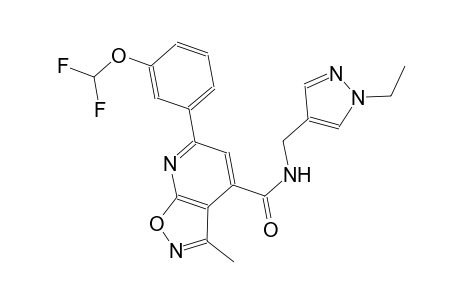 isoxazolo[5,4-b]pyridine-4-carboxamide, 6-[3-(difluoromethoxy)phenyl]-N-[(1-ethyl-1H-pyrazol-4-yl)methyl]-3-methyl-