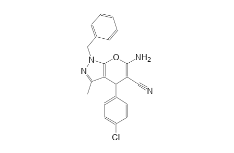 6-amino-1-benzyl-4-(4-chlorophenyl)-3-methyl-1,4-dihydropyrano[2,3-c]pyrazole-5-carbonitrile