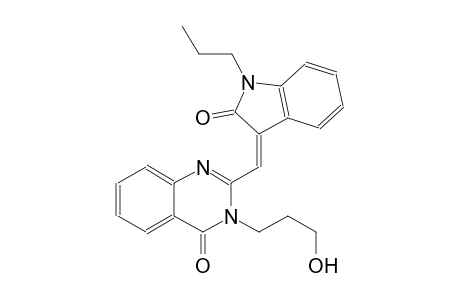 3-(3-hydroxypropyl)-2-[(Z)-(2-oxo-1-propyl-1,2-dihydro-3H-indol-3-ylidene)methyl]-4(3H)-quinazolinone