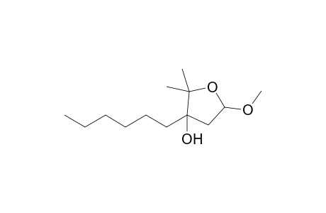 3-Hexyl-5-methoxy-2,2-dimethyl-3-oxolanol