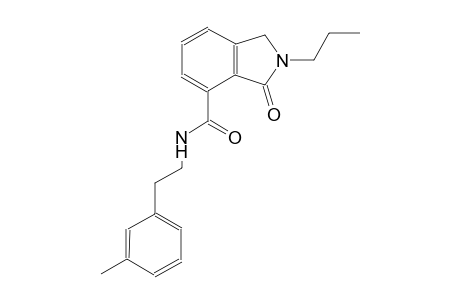 N-[2-(3-methylphenyl)ethyl]-3-oxo-2-propyl-4-isoindolinecarboxamide