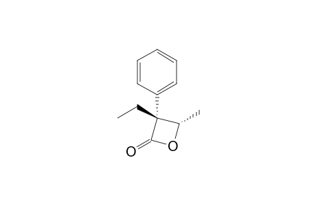 cis-3-Ethyl-4-methyl-3-phenyl-2-oxetanone