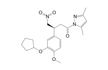 3,5-DIMETHYL-1-[4-NITRO-3-(3-CYCLOPENTYLOXY-4-METHOXYPHENYL)-BUTANOYL]-PYRAZOLE