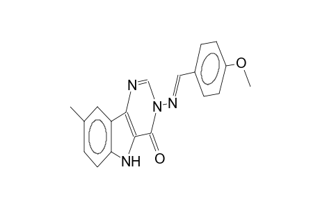 3-(4-methoxybenzylideneamino)-8-methyl-3,4-dihydro-5H-pyrimido[5,4-b]indole