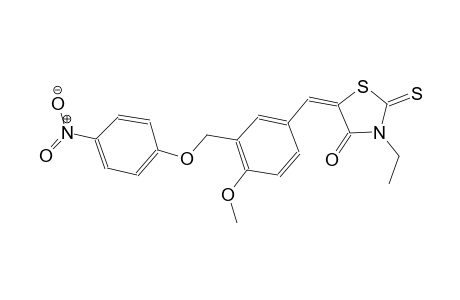 (5E)-3-ethyl-5-{4-methoxy-3-[(4-nitrophenoxy)methyl]benzylidene}-2-thioxo-1,3-thiazolidin-4-one