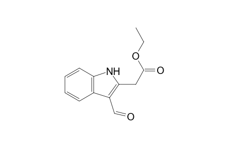 1H-Indole-2-acetic acid, 3-formyl-, ethyl ester
