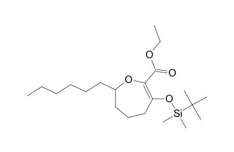 2-Oxepincarboxylic acid, 3-[[(1,1-dimethylethyl)dimethylsilyl]oxy]-7-hexyl-4,5,6,7-tetrahydro-, ethyl ester